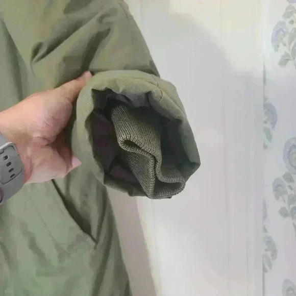 Lands End Goosedown green parka, coat, jacket, Size 6-8 S/P - Picture 5 of 13